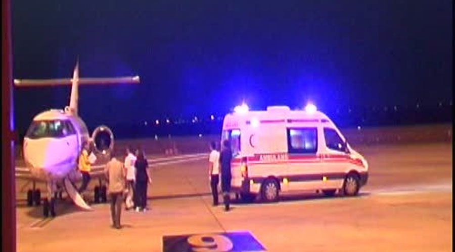  İlk müdahalenin ardından ambulans uçakla Ankara’ya sevk edildi