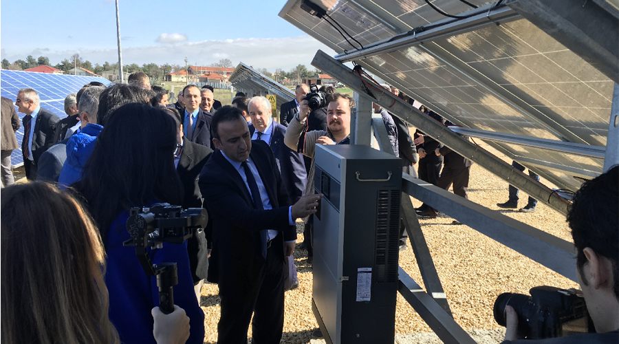 Güneş enerji santrali açıldı