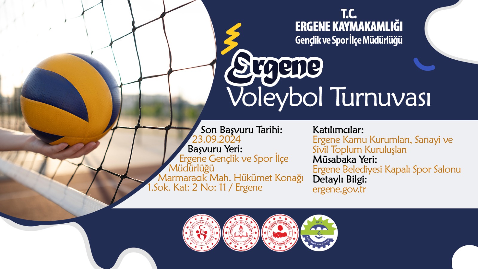 Geleneksel Ergene Voleybol Turnuvasına başvuruları başladı