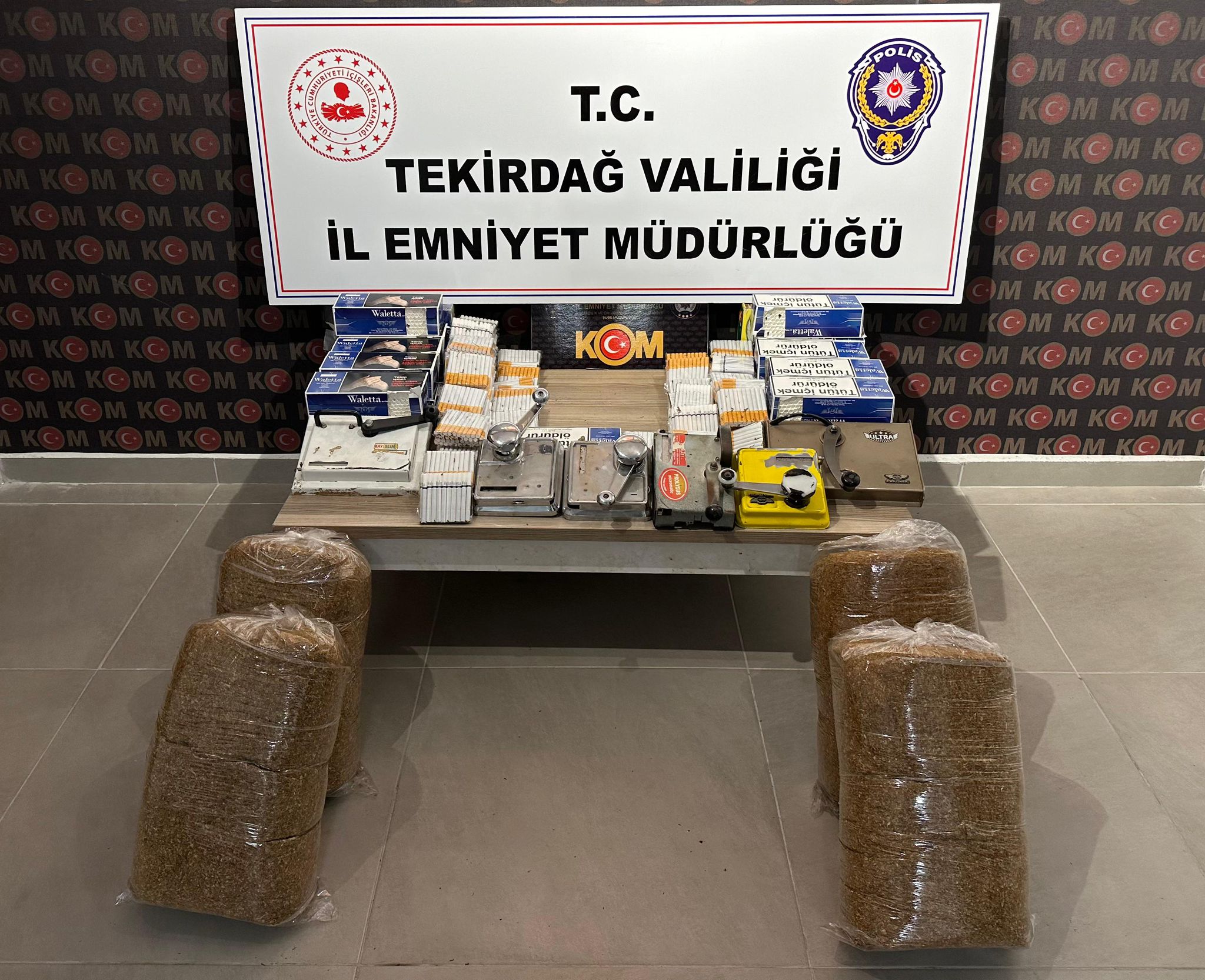 Tekirdağ polisinden kaçak tütün ve sahte para operasyonu