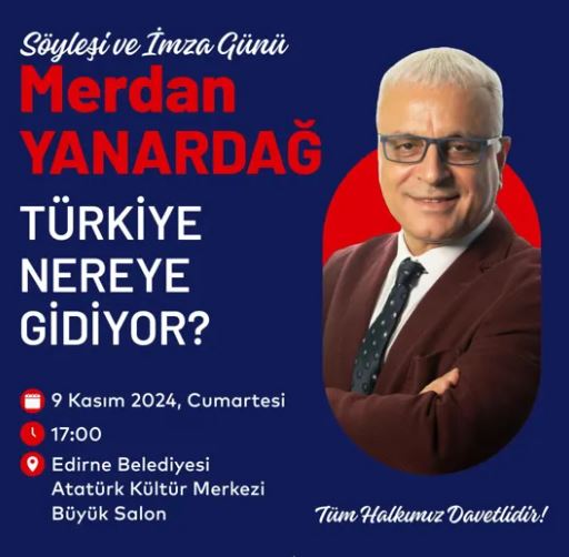 Mercan Yanardağ, Edirnelilerle söyleşide buluşacak