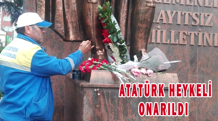 Atatürk Heykeli onarıldı