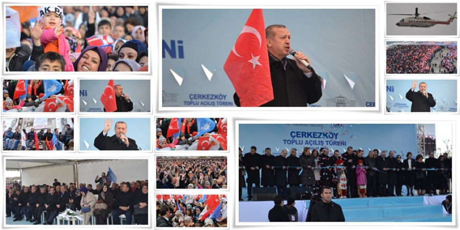  Başbakan, fişleme iddialarına Çerkezköy’den cevap verdi