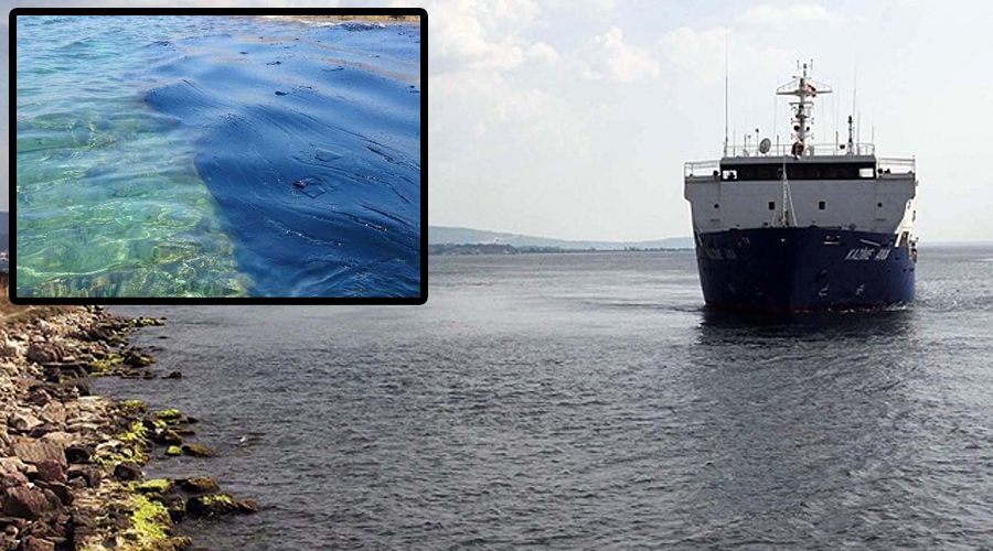 Yabancı gemiler Şarköy denizini kirletiyor 