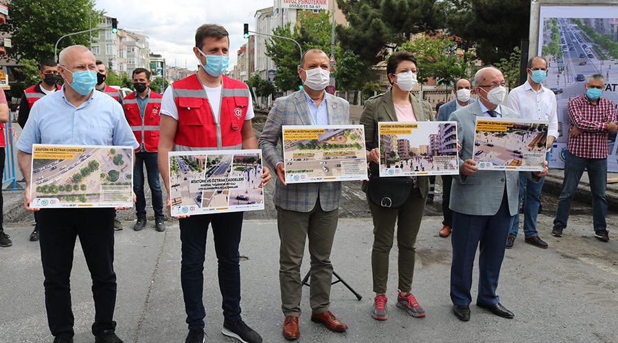 Çerkezköy kent merkezinin çehresini değiştirecek projede ilk kazma vuruldu